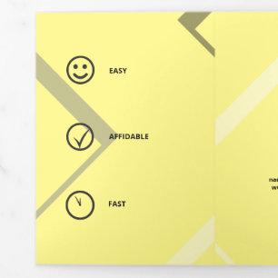 Carte Trois Volets Angles rétro-géométriques monochromatiques logique