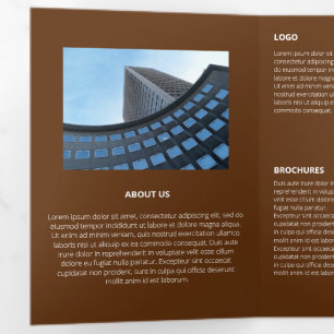 Carte Trois Volets Angles rétro-géométriques monochromatiques logique