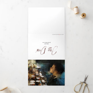 Carte Trois Volets Carte de voeux 5x7, cadeau pour les prêtres, diacr
