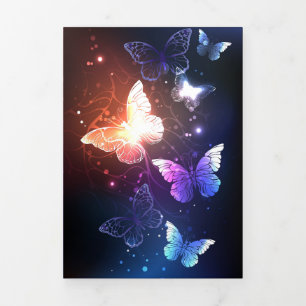 Carte Trois Volets Clowing Night Butterflies