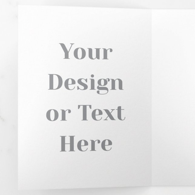 Carte Trois Volets Customizable Your Design or Text Here Personalized (Intérieur en premier)