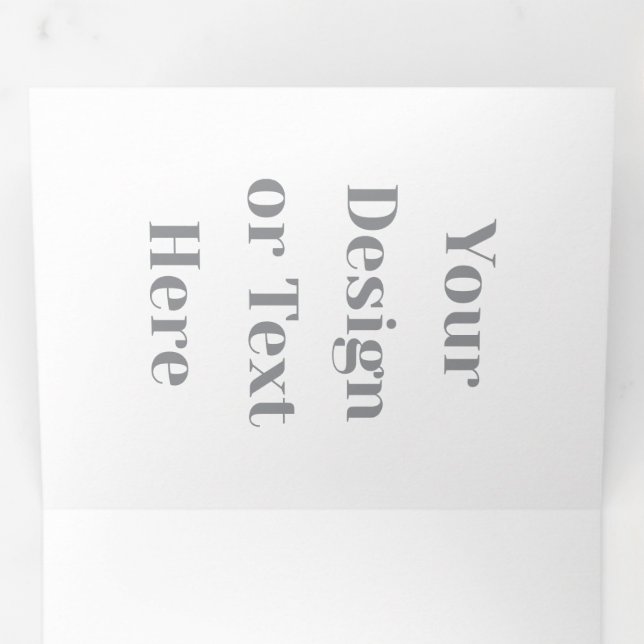Carte Trois Volets Customizable Your Design or Text Here Personalized (Intérieur en premier)