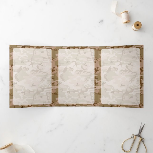 Carte Trois Volets Déguisement Désert, Militaire, Armée (Intérieur)