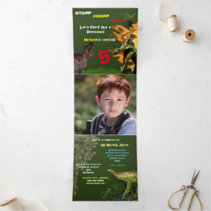 Carte Trois Volets Dinosaur rugir T-rex animaux éteints