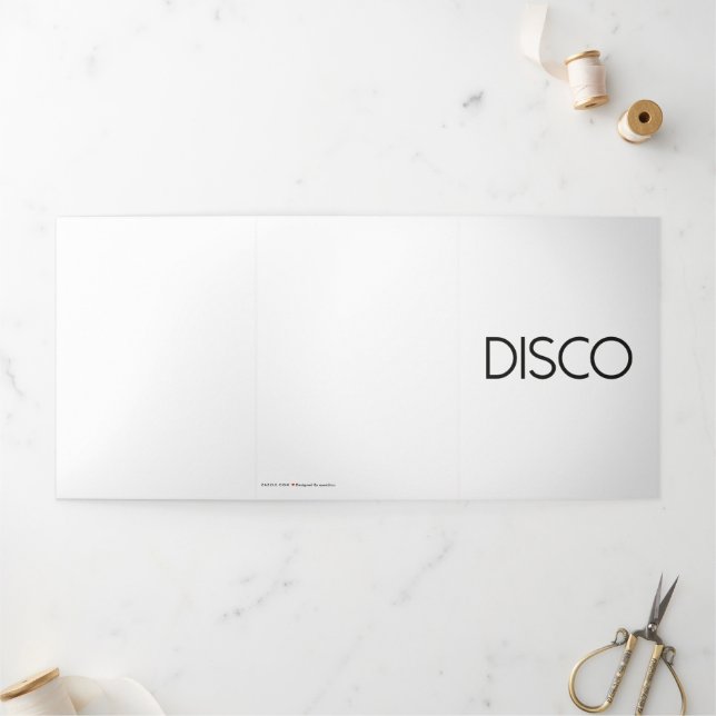 Carte Trois Volets DISCO Dancing (Extérieur)