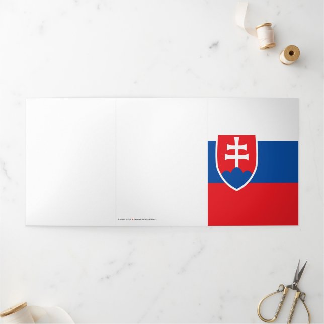 Carte Trois Volets Drapeau de la Slovaquie (Extérieur)