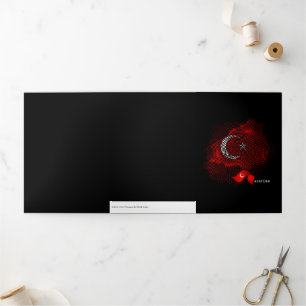 Carte Trois Volets Drapeau de la Turquie