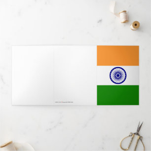 Carte Trois Volets Drapeau de l'Inde