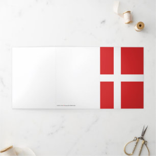 Carte Trois Volets Drapeau du Danemark