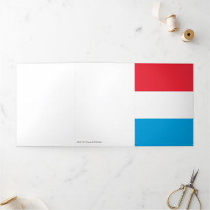 Carte Trois Volets Drapeau du Luxembourg