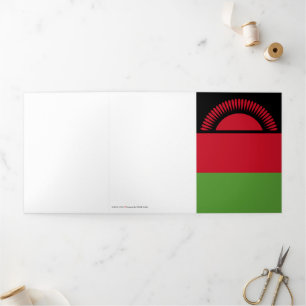 Carte Trois Volets drapeau du Malawi