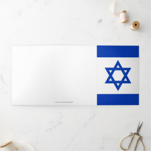 Carte Trois Volets Drapeau Israël