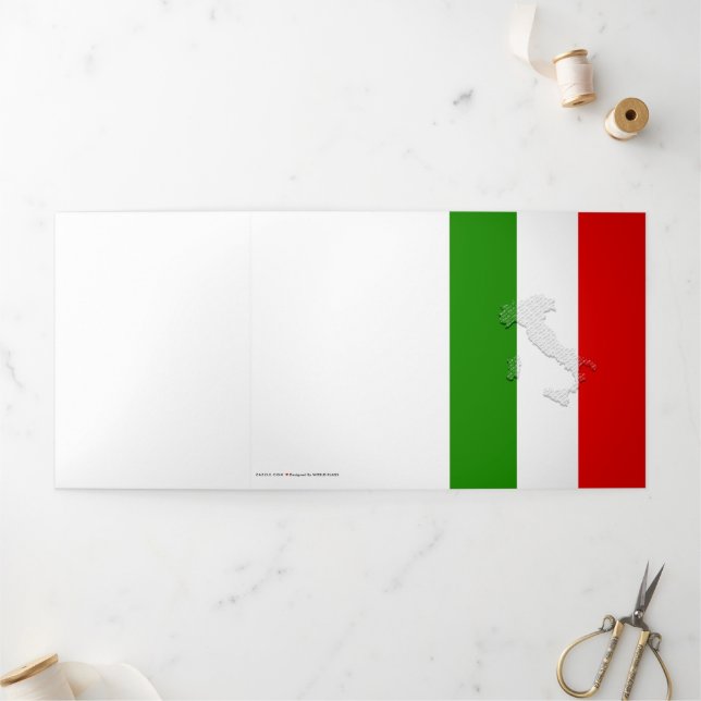 Carte Trois Volets Drapeau italien (Extérieur)