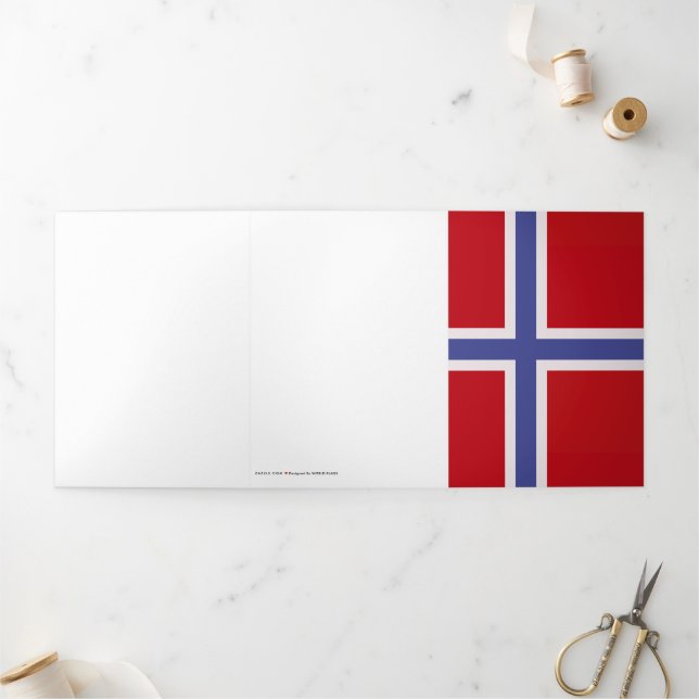 Carte Trois Volets Drapeau norvégien (Extérieur)