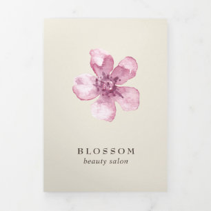 Carte Trois Volets Elégant salon rose cerisier en fleurs Tripli Broch