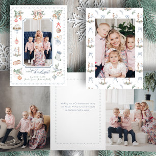 Carte Trois Volets Éléments de Noël aquarelle fantaisistes Photo