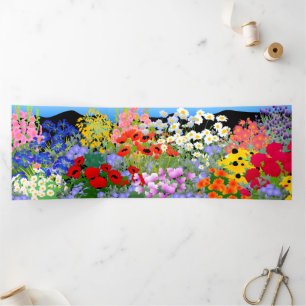 Carte Trois Volets Flower Garden Tri-Fold Birthday Card