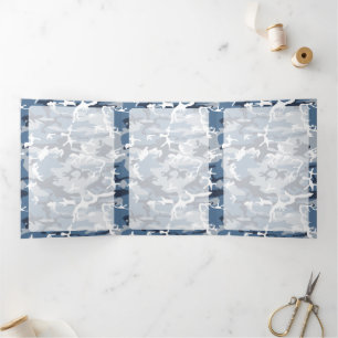 Carte Trois Volets Hiver Camouflage bleu neige, Militaire, Armée