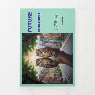 CARTE TROIS VOLETS LE FUTUR ZOOLOGISTE SE METTRA BIENTÔT BIEN