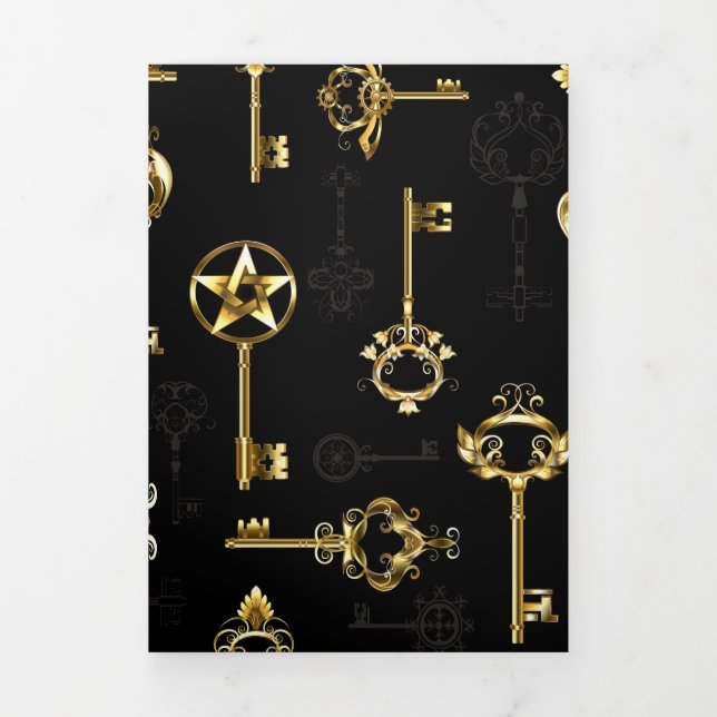 Carte Trois Volets Les Patters de Seamless avec Golden Keys (Page de couverture)