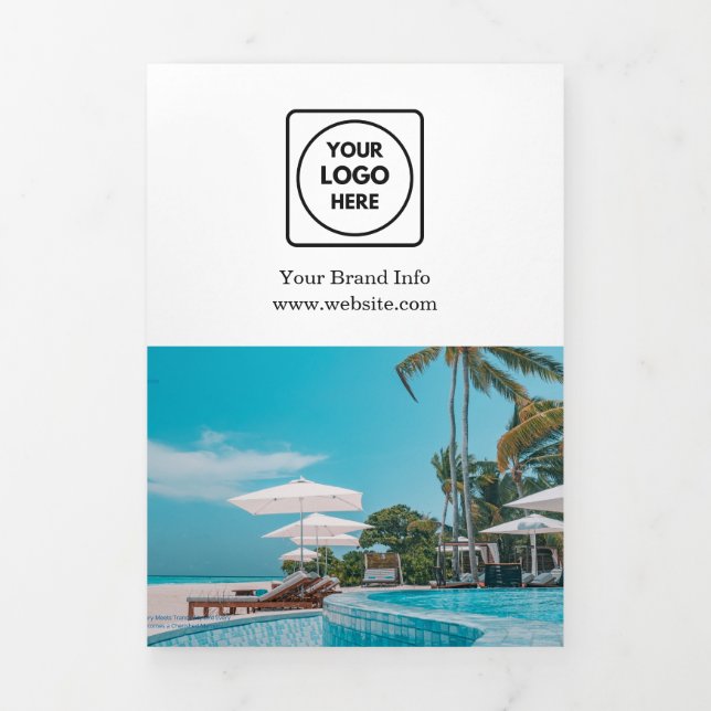 Carte Trois Volets Logo d'entreprise moderne | Conception simple trip (Page de couverture)