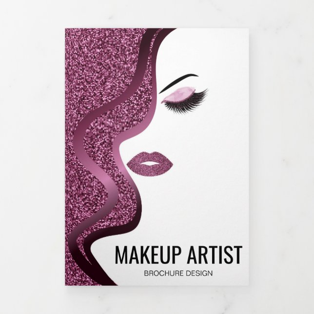Carte Trois Volets Maquillage | Salon Lashes | Salon coiffeur (Page de couverture)