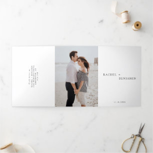 Carte Trois Volets Minimaliste en ligne RSVP photo moderne intemporel