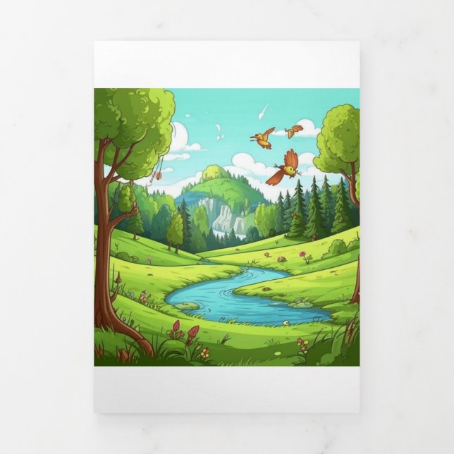 Carte Trois Volets Nature 15. (Page de couverture)