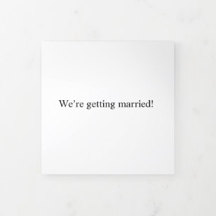 Carte Trois Volets "On se marie !" Carte Mariage Tri-Fold
