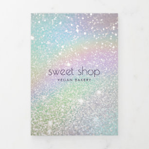 Carte Trois Volets Parties scintillant holographique Boulangerie, Men