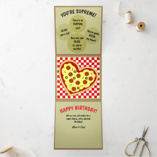 Carte Trois Volets Pizza Box Pizza Puns Anniversaire