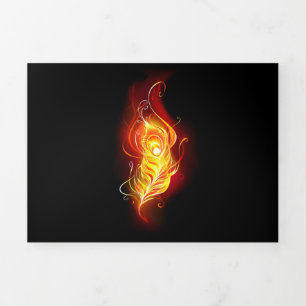 Carte Trois Volets Plumes de paquetage de feu