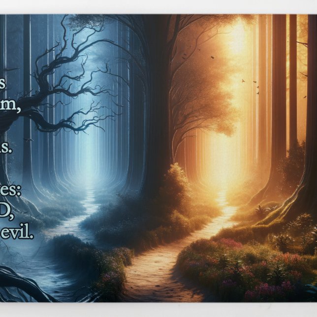 Carte Trois Volets Proverbes 3:3-7 KJV Tract - Confiance dans l'Etern (Dos)
