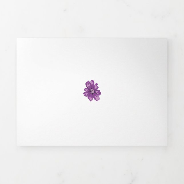 Carte Trois Volets Style Fille, Aubergine Légère, Cèdre Blanchi (Page de couverture)