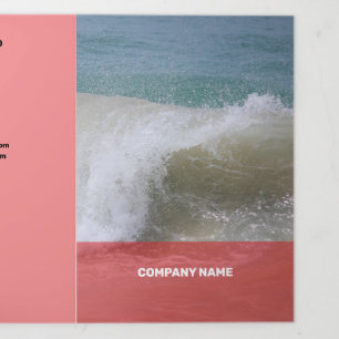 Carte Trois Volets Transparence moderne fraîche rouge&rose