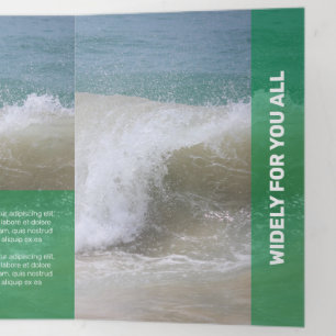 Carte Trois Volets Transparence moderne verte fraîche
