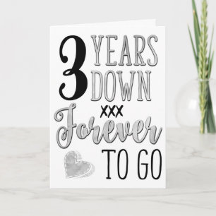 Carte Troisième Anniversaire, 3e, 3 Ans À Partir Pour To