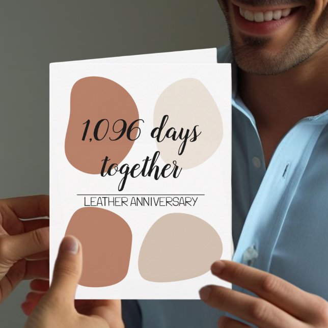 Carte Troisième anniversaire mariage moderne (Créateur téléchargé)