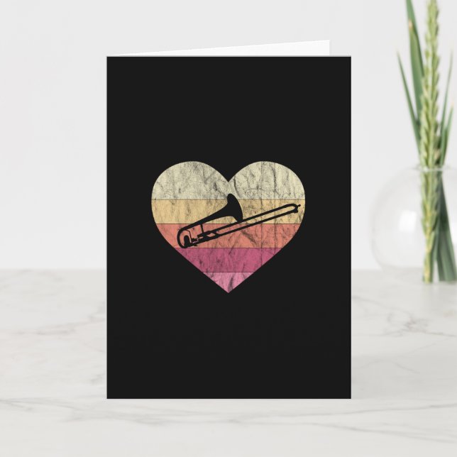 Carte Tromboniste Aime Jouer Trombone (Devant)
