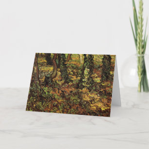 Carte Troncs d'arbres au lierre par Vincent van Gogh