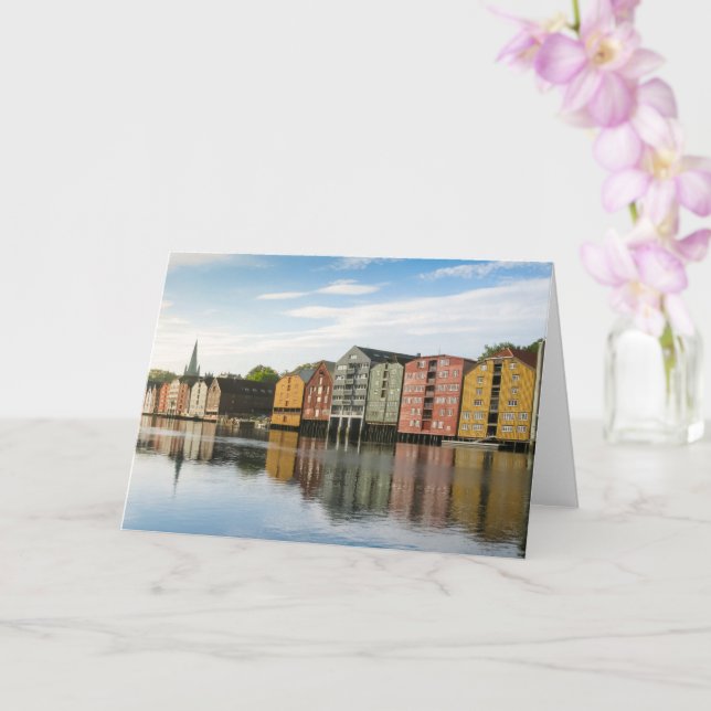 Carte Trondheim Maisons Norvège (Orchidée)