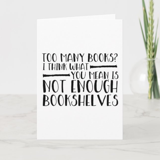 Carte Trop De Livres ? (Devant)
