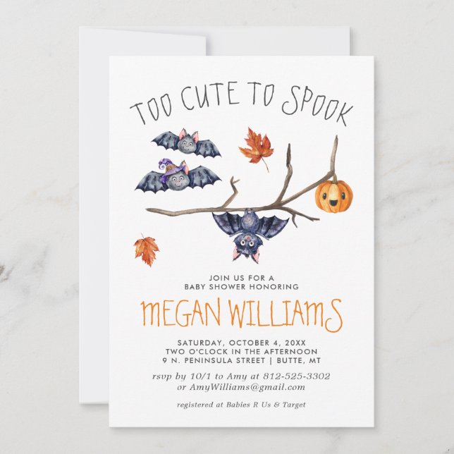 Carte Trop mignon pour parler | Baby shower Cute Little  (Devant)