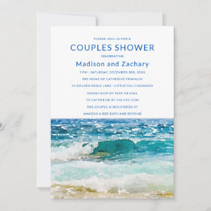 Carte Tropical Beach Mariage Couples Douche