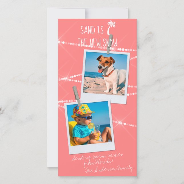 Carte Tropical Holiday 2-Photo Sand est la nouvelle cart (Devant)