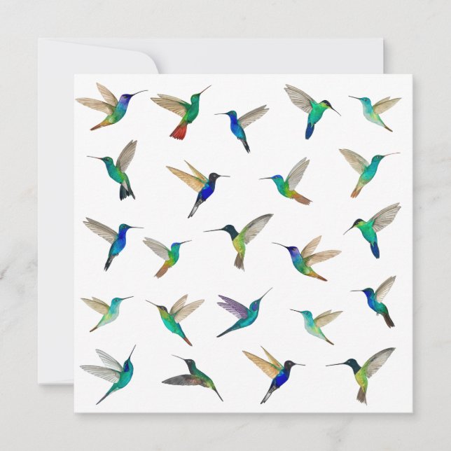 Carte Tropical Hummingbirds pour toutes les occasi (Devant)