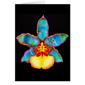 Carte tropicale d'orchidée d'imaginaire