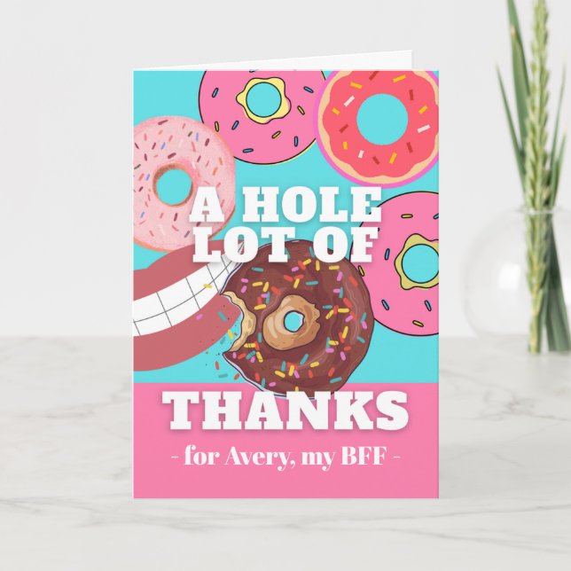 Carte Trou de Merci à Best Friend Donuts Design (Devant)