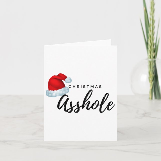 Carte Trou de Noël adulte (Devant)