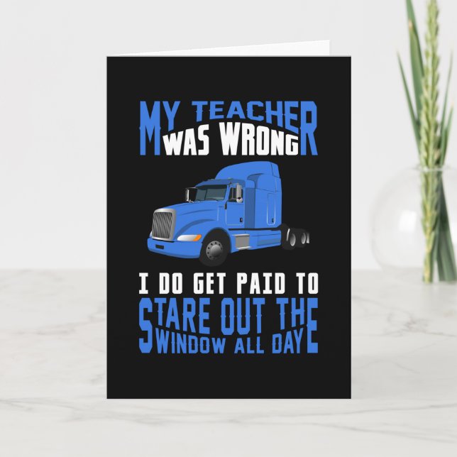 Carte Trucker Love Truck Driver Trucks Drôle Idée cadeau (Devant)